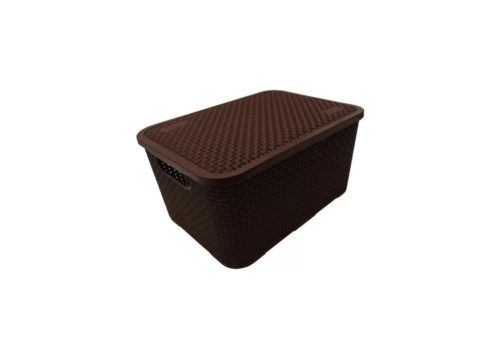 Canasta Rattan c/tapa chica Ardilla