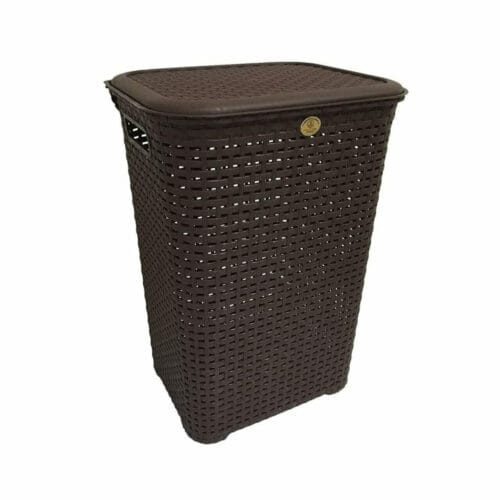 Cesto Rattan Ardilla Plasticos del Hogar Chocolate Cesto Rattan c/tapa Ardilla