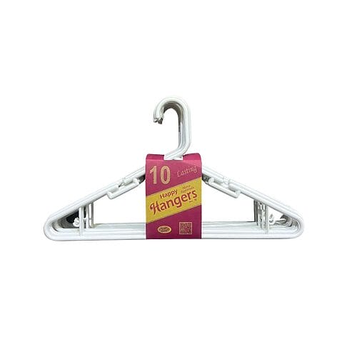 Gancho Happy Hangers Blanco Jgo. 10