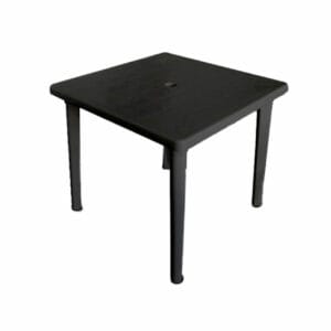 Mesa Cuadrada Negra Plasty Met