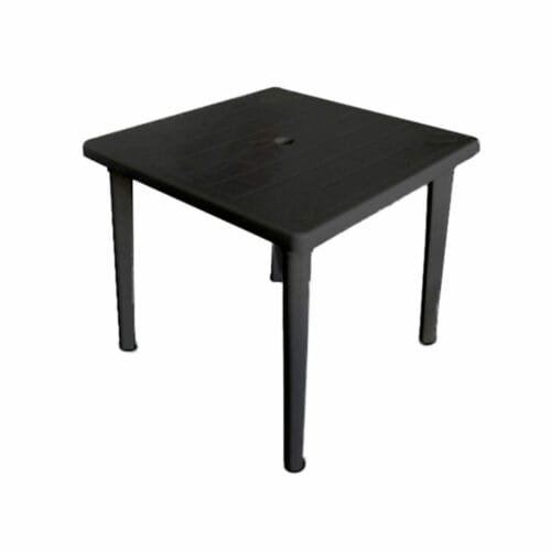 Mesa Cuadrada Negra Plasty Met
